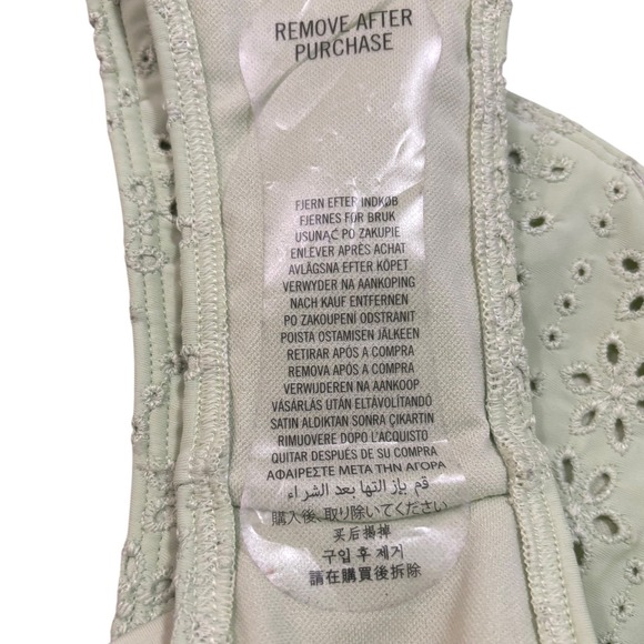 Hollister‎ High Leg Bikini Bottoms, Pale Green, Eyelet Swimsuit Large NWOT - Picture 9 of 9